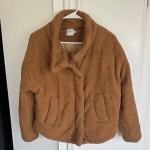 Cozy Teddy Jacket in Camel - Polley